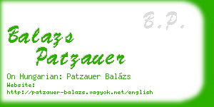 balazs patzauer business card